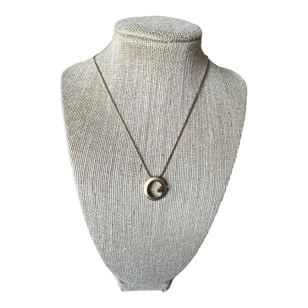 GIVENCHY: Gold, Metal "G" Logo Initial Necklace 1128